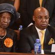 Jimi Wanjigi and his mother Mary Wambui Wanjigi during the funeral mass in honour of Maina Wanjigi on July 3, 2024
