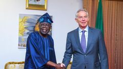 Bola Tinubu (left) and Tony Blair (right) [Premium Times]