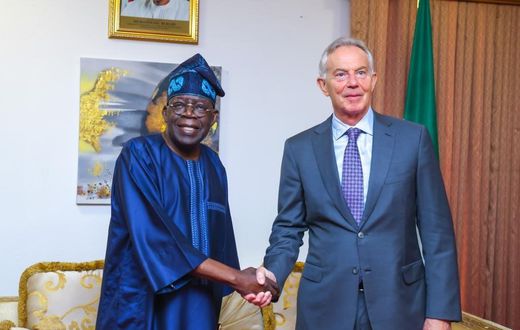 Bola Tinubu (left) and Tony Blair (right) [Premium Times]