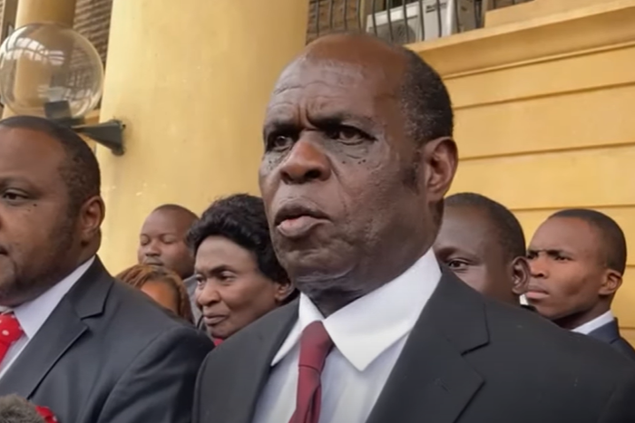 Bishop Gilbert Deya addressing the media on July 17, 2023