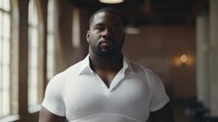 A man with man boobs