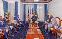 Deputy President Rigathi Gachagua with investors from Hewani Energy (Kenya), Seriti Green (South Africa) and Eurus Energy (Japan)