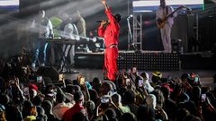 Nyashinski performing at the Walker Town Festival