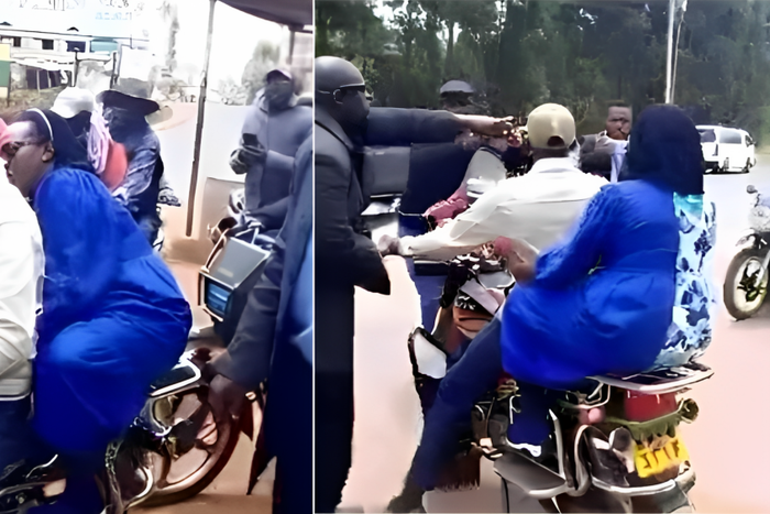 Azimio leader Martha Karua takes off using boda boda after police block her from accessing a hotel in Meru county