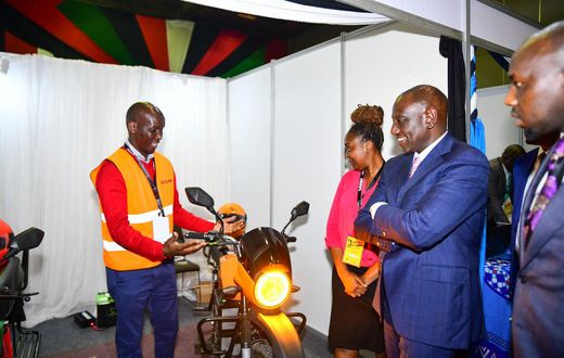 President William Ruto during the launch of a capacity building and empowerment programme for boda boda riders and one-year free medical cover dubbed Boda Boda Care at KICC, Nairobi on June 26, 2023