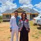 Sammy Kioko and his mother in their newly constructed house