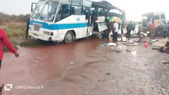 Kenyatta University bus collides with truck, several feared dead near Voi