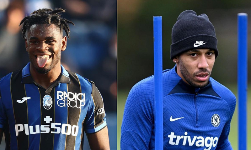 Duvan Zapata (left) and Pierre-Emerick Aubameyang