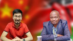 A collage of China Square investor Cheng Lee and Trade CS Moses Kuria