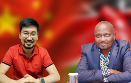 A collage of China Square investor Cheng Lee and Trade CS Moses Kuria
