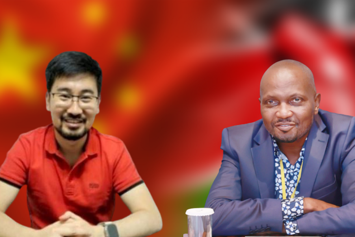 A collage of China Square investor Cheng Lee and Trade CS Moses Kuria