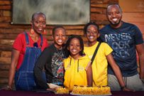 Boniface Mwangi and his family