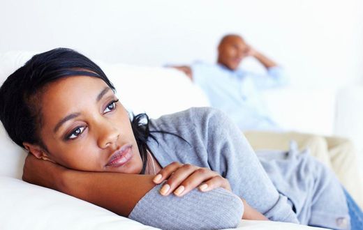 Unhappy couple