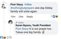 Karen Nyamu's response on Facebook