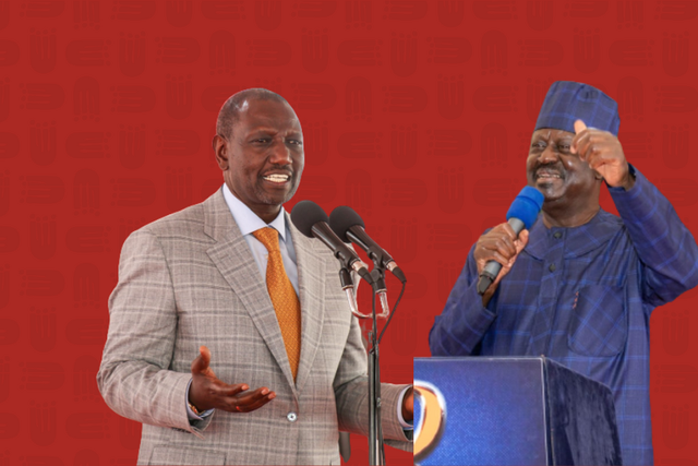 President William Ruto and Azimio One Kenya coalition party leader Raila Odinga