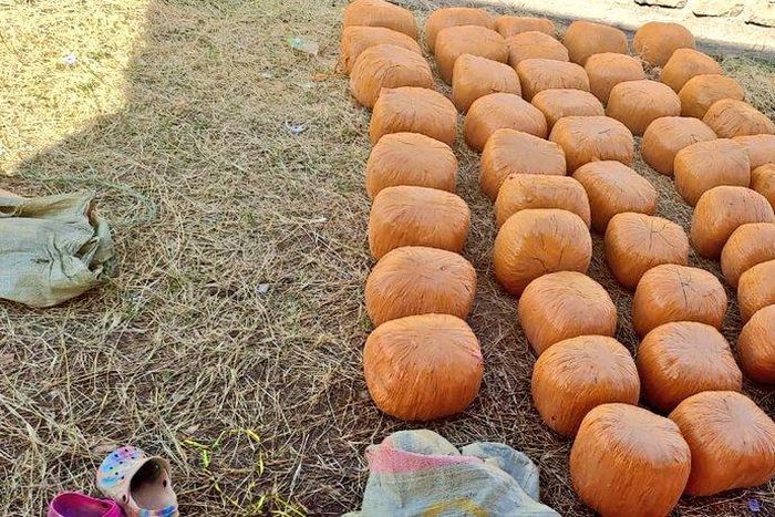 Gunny bags containing illegalized substance