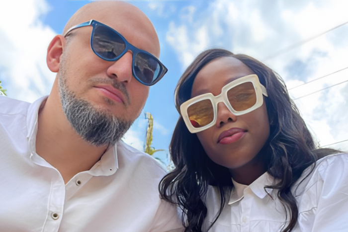 File image of Cris Njoki with Guillaume Durand