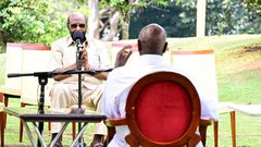 President Yoweri Museveni met Uganda’s Ambassador to Somalia, Prof. Sam Tulya-Muhika at State House, Entebbe