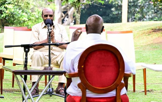 President Yoweri Museveni met Uganda’s Ambassador to Somalia, Prof. Sam Tulya-Muhika at State House, Entebbe