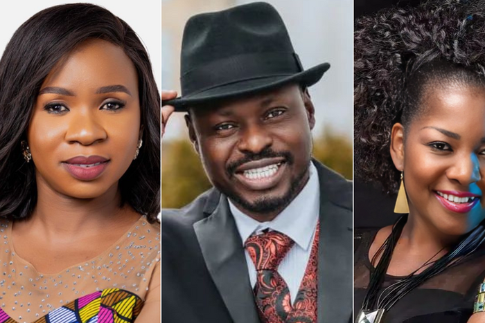 From left: Kenyan Gospel singers Evelyne Wanjiru Timothy Kitui and Gloria Muliro