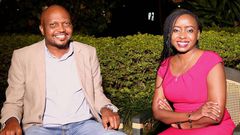 A past photo of CS Moses Kuria and Jacque Maribe