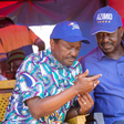 Azimio La Umoja One-Kenya principals Kalonzo Musyoka and Raila Odinga during a campaign rally in Turkana on April 4, 2022.