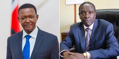 A collage of former Government Spokespersons Alfred Mutua & Muthui Kariuki