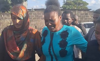 In the middle, mother to the late Kennedy Onyango who was shot in Rongai