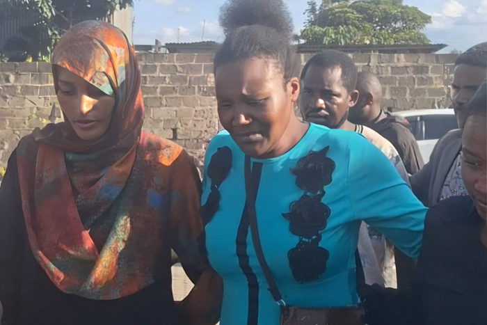 In the middle, mother to the late Kennedy Onyango who was shot in Rongai