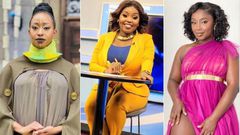 A collage image of Janet Mbugua, Fridah Mwaka and Kate Actress