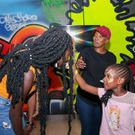 Wahu during her daughter's 8th birthday