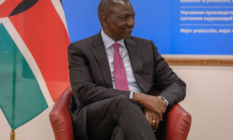 President William Ruto during a meeting with the Director General of the Food and Agriculture Organisation Qu Dongyu, in Rome, Italy