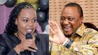 A collage of President Uhuru Kenyatta and Muthoni wa Kirumba