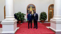 President William Ruto with his son-in-law Alexander Ezenagu at State House, Nairobi