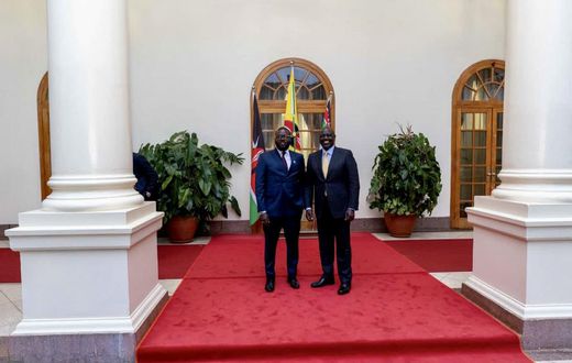 President William Ruto with his son-in-law Alexander Ezenagu at State House, Nairobi