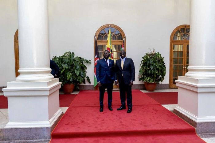 President William Ruto with his son-in-law Alexander Ezenagu at State House, Nairobi