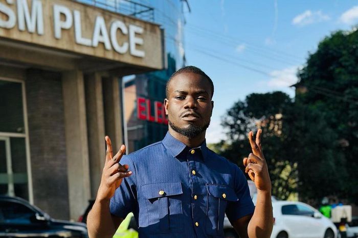 Comedian Mulamwah poses for a photo