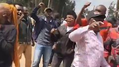 Protests break out outside ACK Nyahururu church where Ruto & Gachagua are attending service