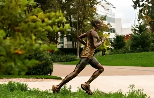 Nike has unveiled a bronze statue of Eliud Kipchoge at its headquarters in Beaverton, Oregon.