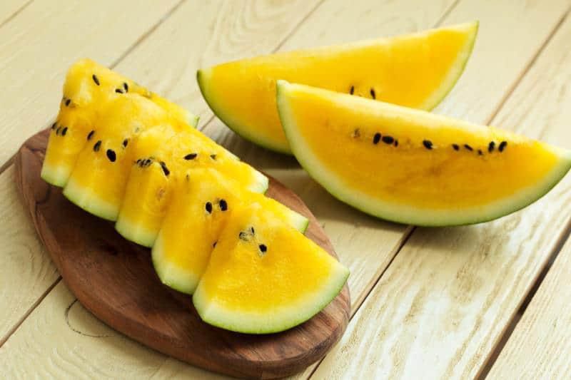 Yellow melons are said to be sweeter [ThriveCuisine]