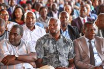EALA MP Kanini Kega attending a thanksgiving service that was also graced by President William Ruto in Nakuru on February 12, 2023