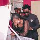 Diana Marua sheds tears as she views the body of her late grandmother