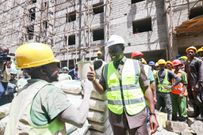 President Ruto inspects construction of the Ruiru Affordable Housing Project, Kiambu County on November 9, 2023