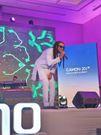 CAMON 20 series Brand Ambassador, Nyashinski during his performance at the launch of the CAMON 20 series at the Trademark Hotel in Nairobi
