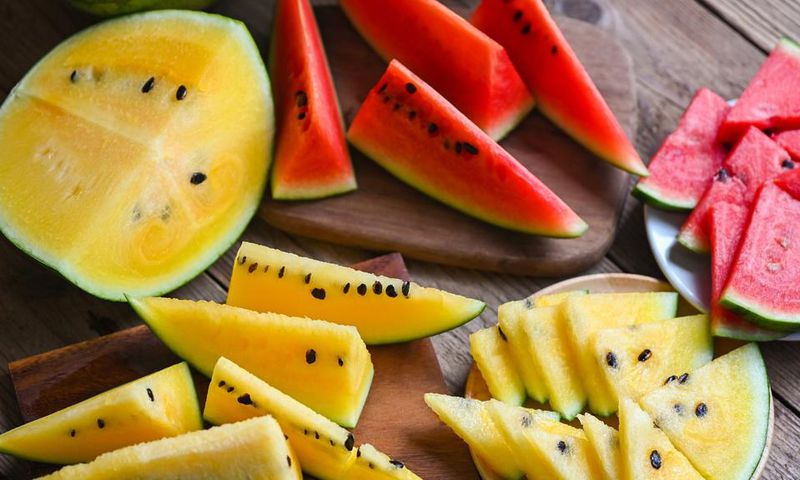 Yellow watermelons exist, but they are not as common as red ones [FoodRepublic]