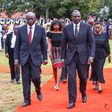 President William Ruto accompanied by his deputy Rigathi Gachagua, First Lady Racheal Ruto, First Daughter Charlene Ruto and other dignitaries at the funeral of the late Chief of Defence Forces, General Francis Ogolla in Siaya on April 21, 2024