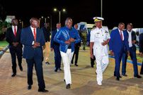 President William Ruto with other senior government officials at JKIA on June 13, 2024