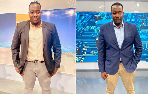 A photo of Willis Raburu before and after undergoing a gastric bypass