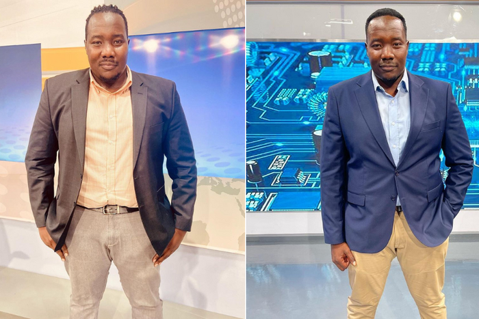 A photo of Willis Raburu before and after undergoing a gastric bypass