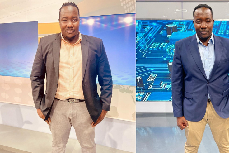 A photo of Willis Raburu before and after undergoing a gastric bypass